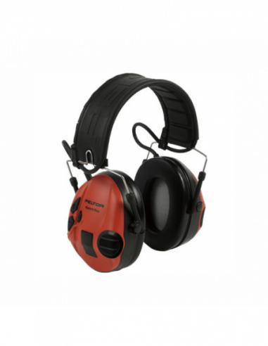 Casque anti-bruit 3M Peltor SportTac - Coquilles noires/rouges