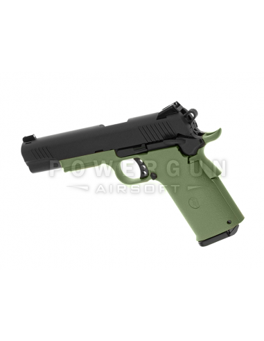 réplique pistolet kp11 vert od gaz kjworks powergun airsoft gbb