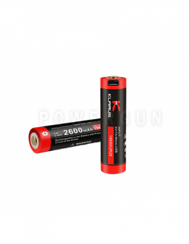 Batterie rechargeable 18650 prise micro USB pour lampe